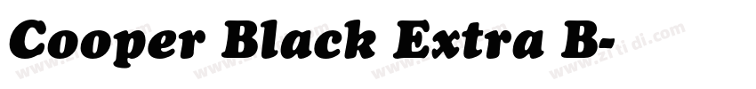 Cooper Black Extra B字体转换